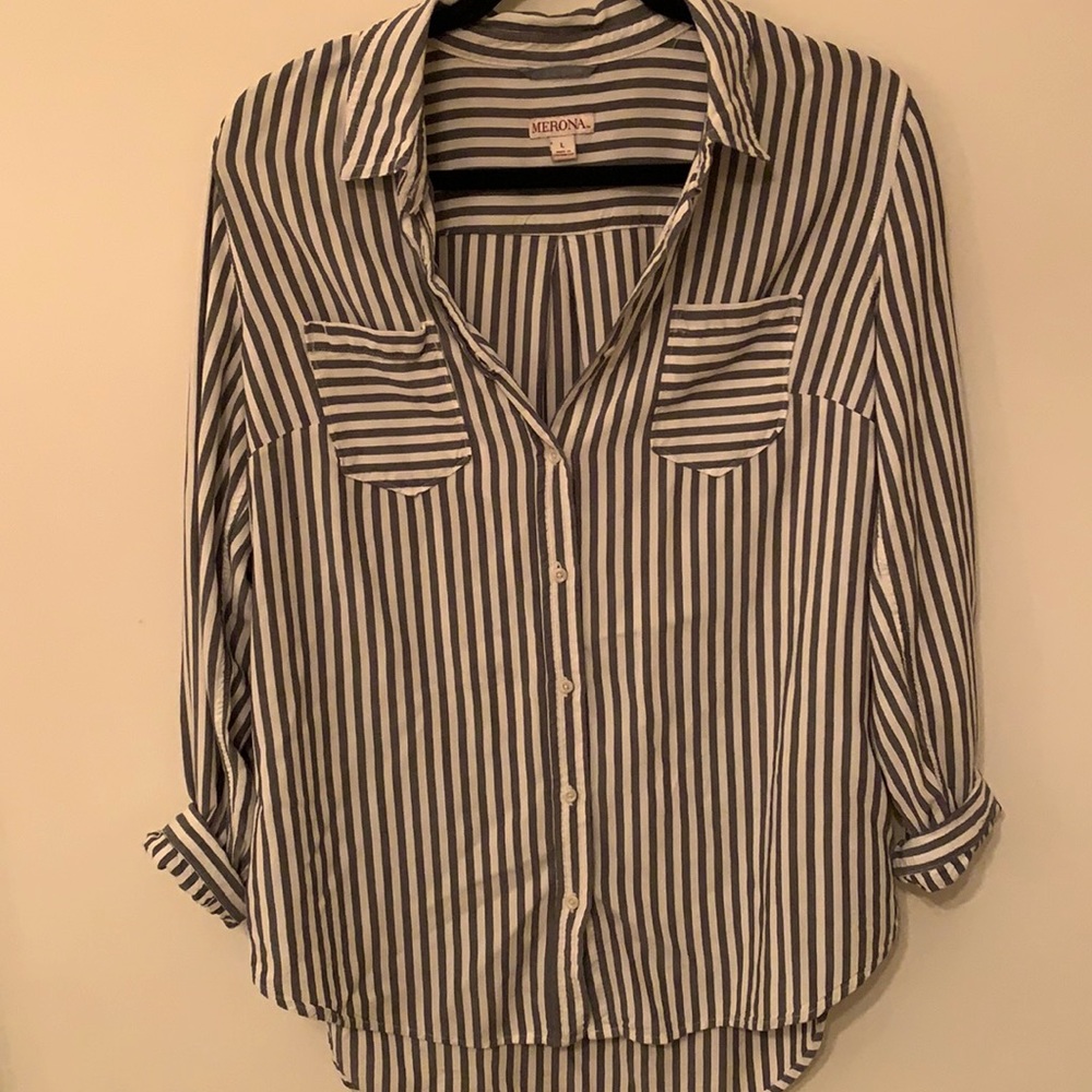 Stripped Botton Down